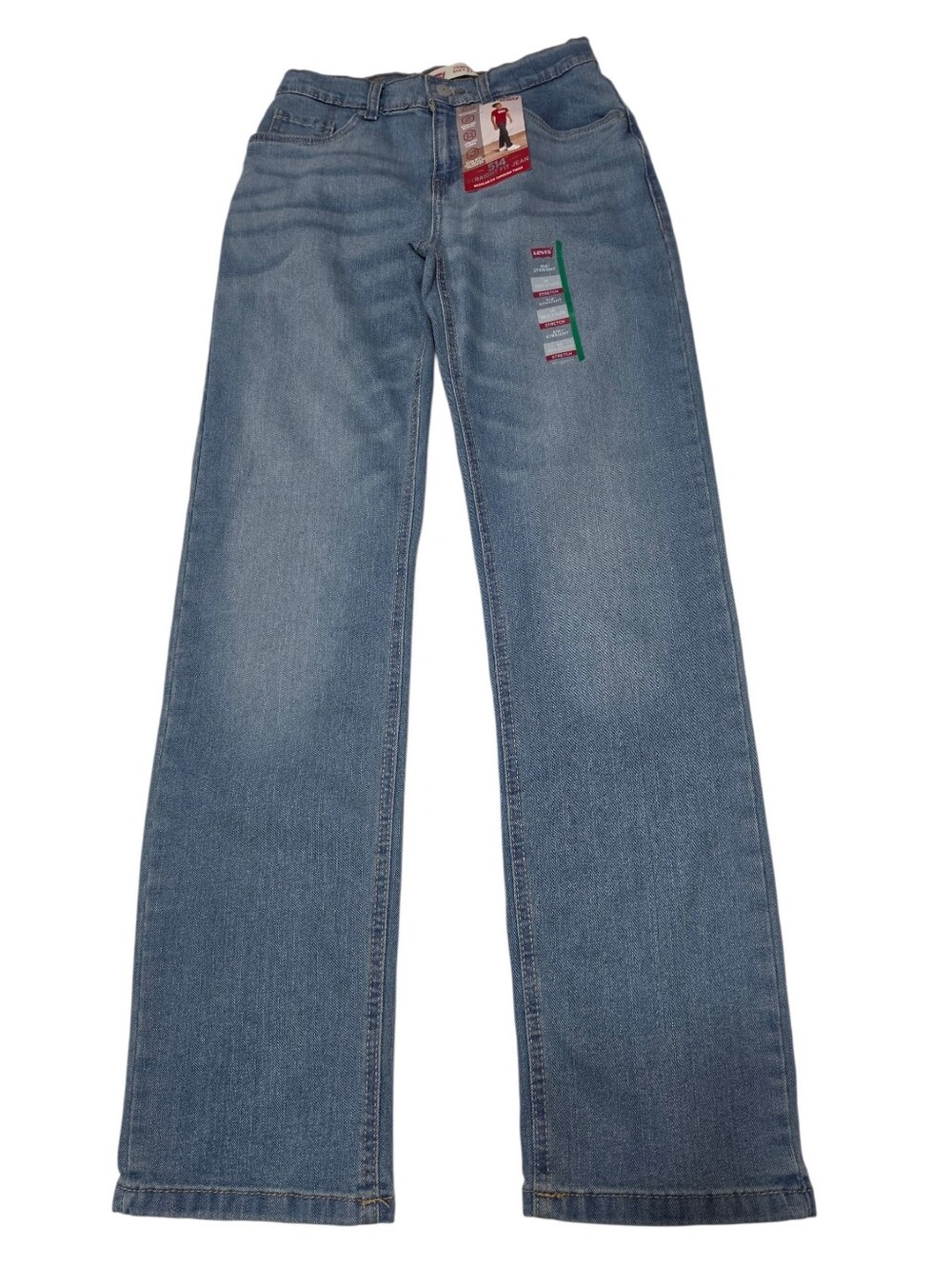 Levi's 514 Straight Performance Light Wash Big Boy Jean Sz 14 W-27" x L-29"